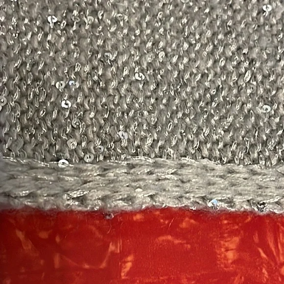 NWT Forever 21 Sequin Crew-Neck Long Sleeve Sweater, Silver Gray | S - Picture 5 of 14
